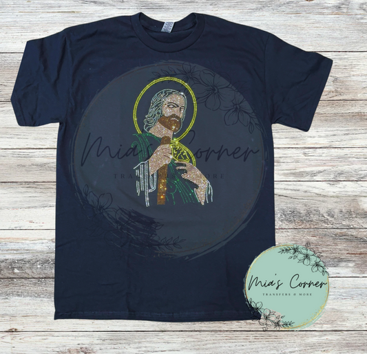 San Judas Tadeo 1  Rhinestone Transfer