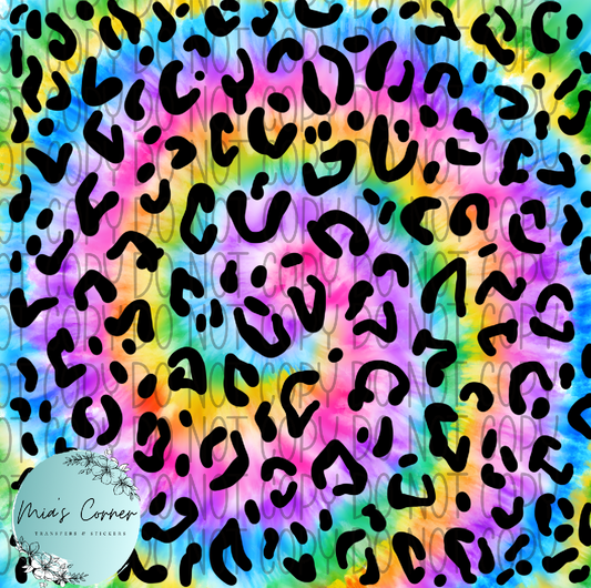 Rainbow Leopard Printed Vinyl