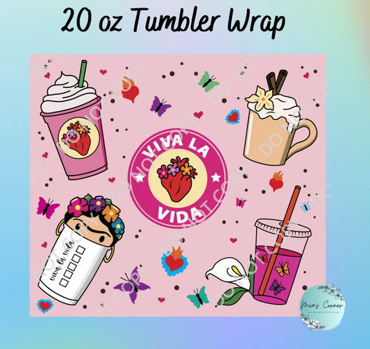 La Vida 20 oz Tumbler Wrap