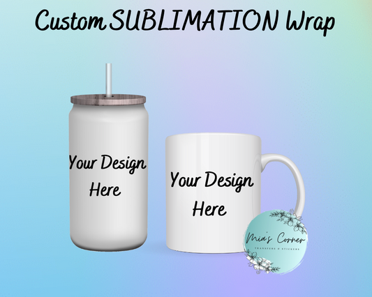 **Custom Print | Glass Can Cup Wrap